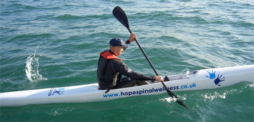 Ian Wynne channel crossing in surf ski Ian Wynne channel crossing in surf ski